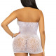 Сукня-сітка зі стразами Leg Avenue Rhinestone halter mini dress White, відкрита спина, one size Сукня-сітка зі стразами Leg Avenue Rhinestone halter mini dress White, відкрита спина, one size