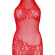 Сукня-сітка зі стразами Leg Avenue Rhinestone halter mini dress Red, відкрита спина, one size Сукня-сітка зі стразами Leg Avenue Rhinestone halter mini dress Red, відкрита спина, one size