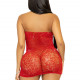 Сукня-сітка зі стразами Leg Avenue Rhinestone halter mini dress Red, відкрита спина, one size Сукня-сітка зі стразами Leg Avenue Rhinestone halter mini dress Red, відкрита спина, one size