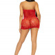 Сукня-сітка зі стразами Leg Avenue Rhinestone halter mini dress Red, відкрита спина, one size Сукня-сітка зі стразами Leg Avenue Rhinestone halter mini dress Red, відкрита спина, one size