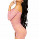 Сукня-сітка з сердечками Leg Avenue Heart net mini dress Pink, зав’язки, відкриті плечі, one size Сукня-сітка з сердечками Leg Avenue Heart net mini dress Pink, зав’язки, відкриті плечі, one size