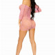 Сукня-сітка з сердечками Leg Avenue Heart net mini dress Pink, зав’язки, відкриті плечі, one size Сукня-сітка з сердечками Leg Avenue Heart net mini dress Pink, зав’язки, відкриті плечі, one size