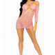 Сукня-сітка з сердечками Leg Avenue Heart net mini dress Pink, зав’язки, відкриті плечі, one size Сукня-сітка з сердечками Leg Avenue Heart net mini dress Pink, зав’язки, відкриті плечі, one size