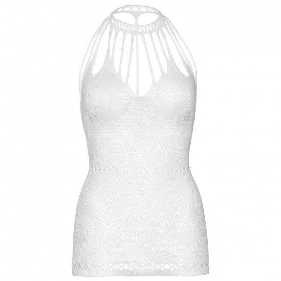 Ажурна сукня-сітка Leg Avenue Lace mini dress with cut-outs White, one size Ажурна сукня-сітка Leg Avenue Lace mini dress with cut-outs White, one size