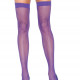Неонові панчохи-сітка Leg Avenue Nylon Fishnet Thigh Highs Neon Purple, one size Неонові панчохи-сітка Leg Avenue Nylon Fishnet Thigh Highs Neon Purple, one size