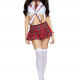 Костюм школярки Leg Avenue Miss Prep School S/M, топ, спідниця, краватка, бантики Костюм школярки Leg Avenue Miss Prep School S/M, топ, спідниця, краватка, бантики