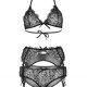 Мереживний комплект зі стразами Leg Avenue Bright Lights Rhinestone M (трусики, бра, пояс для панчіх Мереживний комплект зі стразами Leg Avenue Bright Lights Rhinestone M (трусики, бра, пояс для панчіх