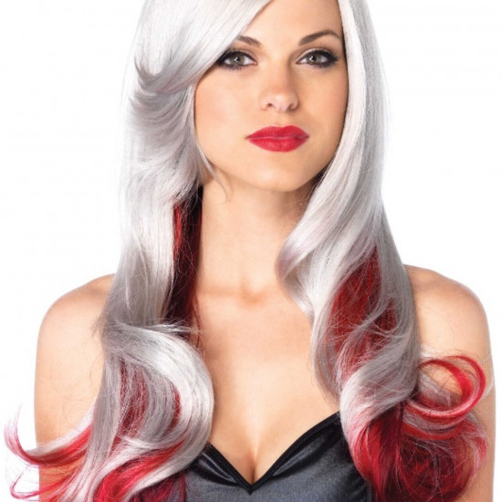 Leg Avenue Allure Multi Color Wig Grey/Red Leg Avenue Allure Multi Color Wig Grey/Red