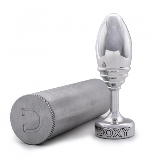 Металева анальна пробка DOXY Butt Plug RIBBED, ребриста, діаметр 3,3 см Металева анальна пробка DOXY Butt Plug RIBBED, ребриста, діаметр 3,3 см