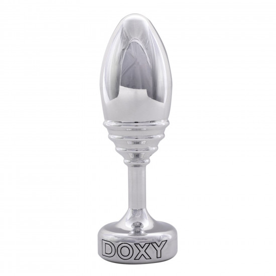 Металева анальна пробка DOXY Butt Plug RIBBED, ребриста, діаметр 3,3 см Металева анальна пробка DOXY Butt Plug RIBBED, ребриста, діаметр 3,3 см