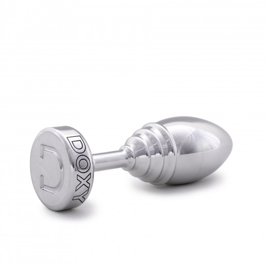 Металева анальна пробка DOXY Butt Plug RIBBED, ребриста, діаметр 3,3 см Металева анальна пробка DOXY Butt Plug RIBBED, ребриста, діаметр 3,3 см