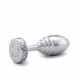 Металева анальна пробка DOXY Butt Plug RIBBED, ребриста, діаметр 3,3 см Металева анальна пробка DOXY Butt Plug RIBBED, ребриста, діаметр 3,3 см