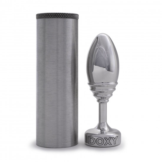 Металева анальна пробка DOXY Butt Plug RIBBED, ребриста, діаметр 3,3 см Металева анальна пробка DOXY Butt Plug RIBBED, ребриста, діаметр 3,3 см