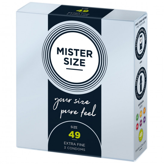 Презервативи Mister Size - pure feel - 49 (3 condoms), товщина 0,05 мм Презервативи Mister Size - pure feel - 49 (3 condoms), товщина 0,05 мм