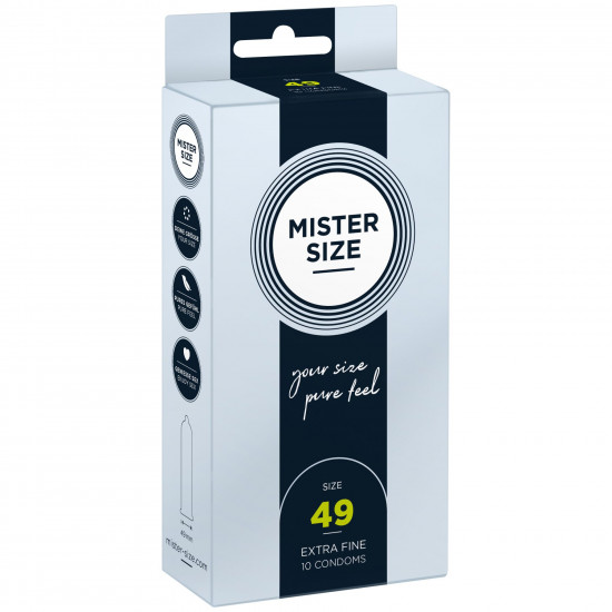 Презервативи Mister Size - pure feel - 49 (10 condoms), товщина 0,05 мм Презервативи Mister Size - pure feel - 49 (10 condoms), товщина 0,05 мм