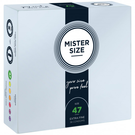 Презервативи Mister Size - pure feel - 47 (36 condoms), товщина 0,05 мм Презервативи Mister Size - pure feel - 47 (36 condoms), товщина 0,05 мм