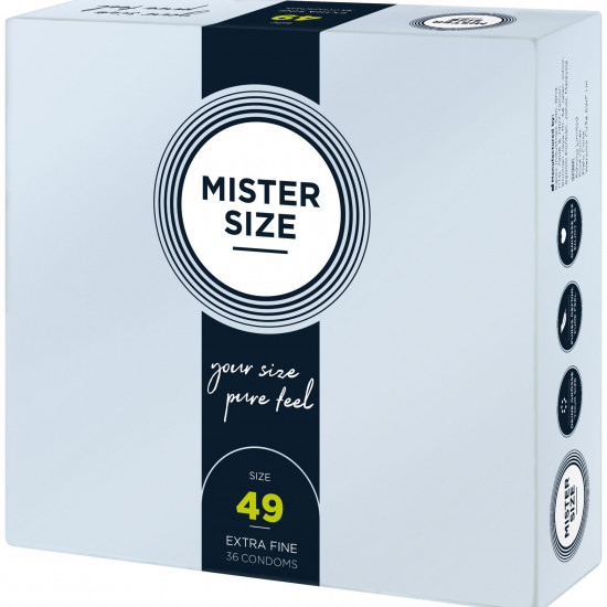 Презервативи Mister Size - pure feel - 49 (36 condoms), товщина 0,05 мм Презервативи Mister Size - pure feel - 49 (36 condoms), товщина 0,05 мм