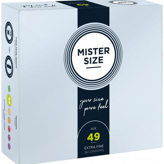 Презервативи Mister Size - pure feel - 49 (36 condoms), товщина 0,05 мм Презервативи Mister Size - pure feel - 49 (36 condoms), товщина 0,05 мм