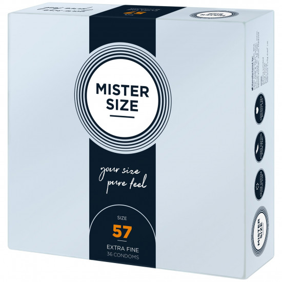 Презервативи Mister Size - pure feel - 57 (36 condoms), товщина 0,05 мм Презервативи Mister Size - pure feel - 57 (36 condoms), товщина 0,05 мм