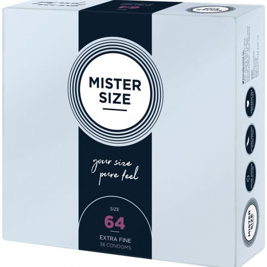 Презервативи Mister Size - pure feel - 64 (36 condoms), товщина 0,05 мм Презервативи Mister Size - pure feel - 64 (36 condoms), товщина 0,05 мм