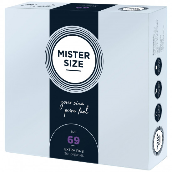 Презервативи Mister Size - pure feel - 69 (36 condoms), товщина 0,05 мм Презервативи Mister Size - pure feel - 69 (36 condoms), товщина 0,05 мм