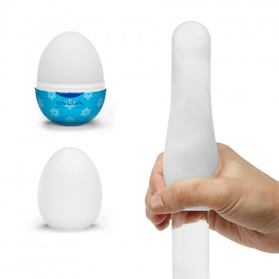 Мастурбатор-яйце Tenga Egg Snow Crystal з охолоджувальним лубрикантом Мастурбатор-яйце Tenga Egg Snow Crystal з охолоджувальним лубрикантом