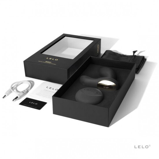 Масажер простати LELO Hugo Black, 2 мотори, пульт ДК, керування рухом Масажер простати LELO Hugo Black, 2 мотори, пульт ДК, керування рухом