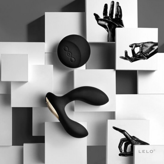Масажер простати LELO Hugo Black, 2 мотори, пульт ДК, керування рухом Масажер простати LELO Hugo Black, 2 мотори, пульт ДК, керування рухом