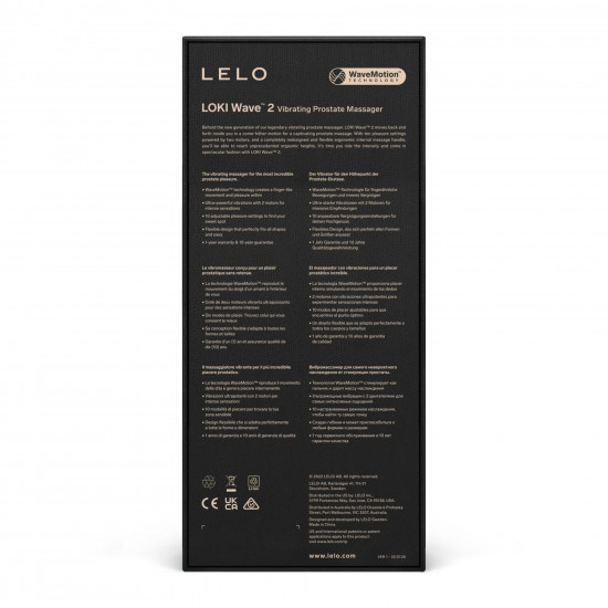 Масажер простати LELO Loki Wave 2 Black, 2 мотори, манливий рух + вібрація Масажер простати LELO Loki Wave 2 Black, 2 мотори, манливий рух + вібрація