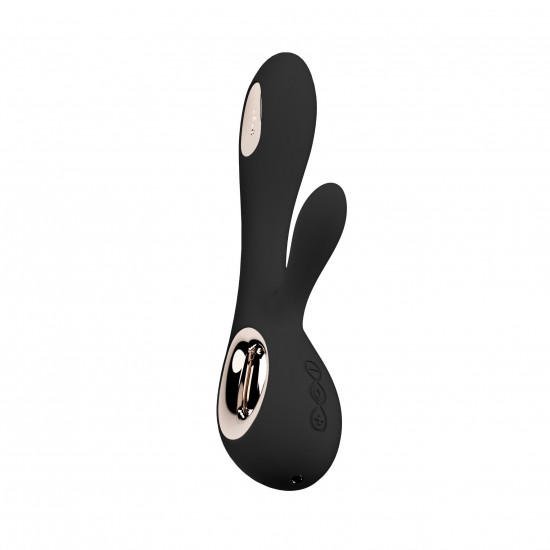 Вібратор-кролик LELO Soraya Wave Black, манливі рухи стовбура Вібратор-кролик LELO Soraya Wave Black, манливі рухи стовбура