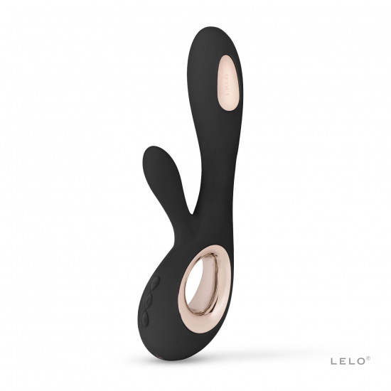 Вібратор-кролик LELO Soraya Wave Black, манливі рухи стовбура Вібратор-кролик LELO Soraya Wave Black, манливі рухи стовбура