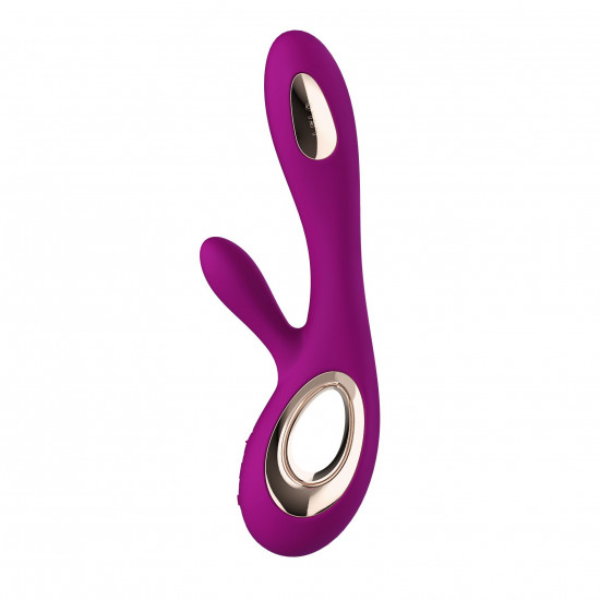 Вібратор-кролик LELO Soraya Wave Deep Rose, манливі рухи стовбура Вібратор-кролик LELO Soraya Wave Deep Rose, манливі рухи стовбура