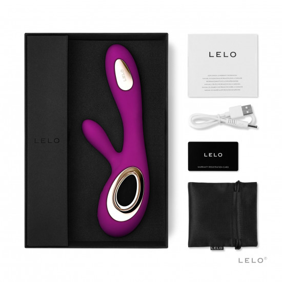 Вібратор-кролик LELO Soraya Wave Deep Rose, манливі рухи стовбура Вібратор-кролик LELO Soraya Wave Deep Rose, манливі рухи стовбура