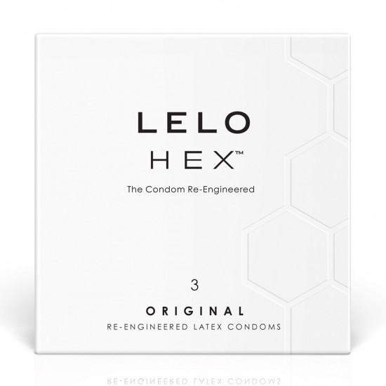 Презервативи LELO HEX Condoms Original 3 Pack, тонкі та суперміцні Презервативи LELO HEX Condoms Original 3 Pack, тонкі та суперміцні