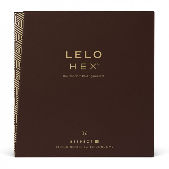 Презервативи LELO HEX Condoms Respect XL 36 Pack, тонкі та суперміцні, збільшений розмір Презервативи LELO HEX Condoms Respect XL 36 Pack, тонкі та суперміцні, збільшений розмір