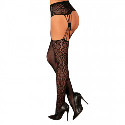 (SALE) Еротичні колготки-бодістокінг Obsessive Garter stockings S821 S/M/L, імітація панчіх і пояса для пан
