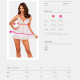Пеньюар і трусики Obsessive Heavenlly babydoll & thong XS/S Пеньюар і трусики Obsessive Heavenlly babydoll & thong XS/S