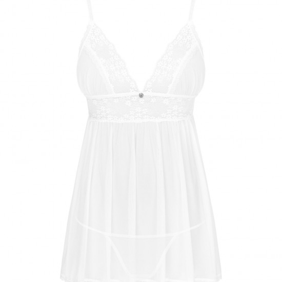 Пеньюар і трусики Obsessive Heavenlly babydoll & thong XS/S Пеньюар і трусики Obsessive Heavenlly babydoll & thong XS/S