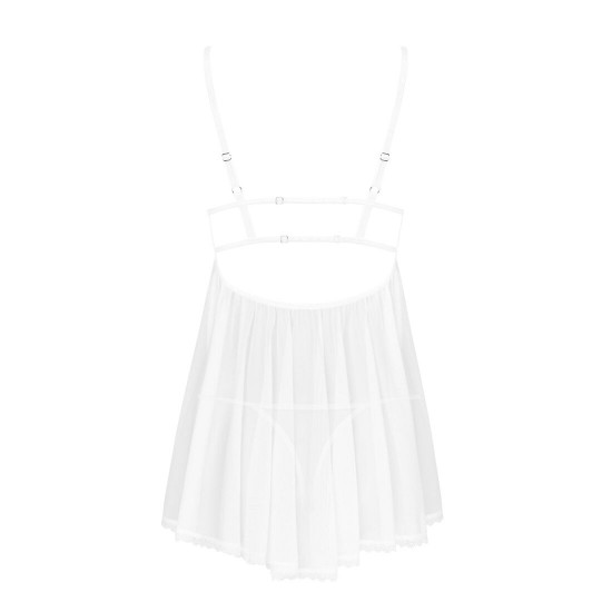 Пеньюар і трусики Obsessive Heavenlly babydoll & thong M/L Пеньюар і трусики Obsessive Heavenlly babydoll & thong M/L