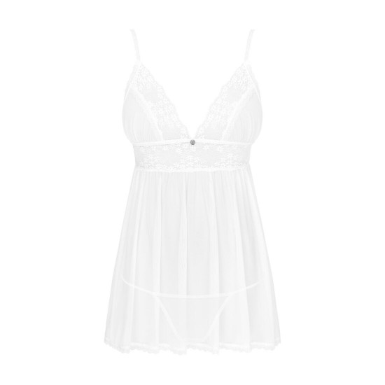 Пеньюар і трусики Obsessive Heavenlly babydoll & thong XL/2XL Пеньюар і трусики Obsessive Heavenlly babydoll & thong XL/2XL