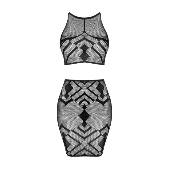 Еротичний напівпрозорий комплект Obsessive K101 top & skirt S/M/L, топ, спідниця Еротичний напівпрозорий комплект Obsessive K101 top & skirt S/M/L, топ, спідниця