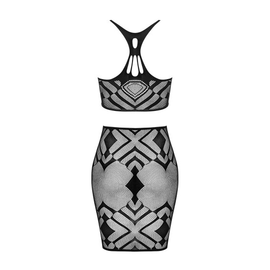 Еротичний напівпрозорий комплект Obsessive K101 top & skirt S/M/L, топ, спідниця Еротичний напівпрозорий комплект Obsessive K101 top & skirt S/M/L, топ, спідниця
