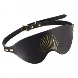 Розкішна маска на очі Zalo Blindfolds Black, натуральна шкіра