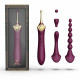 Мультифункціональний вібратор Zalo — Bess 2 Velvet Purple, 4 насадки, підігрів Мультифункціональний вібратор Zalo — Bess 2 Velvet Purple, 4 насадки, підігрів