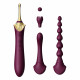 Мультифункціональний вібратор Zalo — Bess 2 Velvet Purple, 4 насадки, підігрів Мультифункціональний вібратор Zalo — Bess 2 Velvet Purple, 4 насадки, підігрів