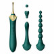 Мультифункціональний вібратор Zalo — Bess 2 Turquoise Green, 4 насадки, підігрів Мультифункціональний вібратор Zalo — Bess 2 Turquoise Green, 4 насадки, підігрів
