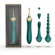 Мультифункціональний вібратор Zalo — Bess 2 Turquoise Green, 4 насадки, підігрів Мультифункціональний вібратор Zalo — Bess 2 Turquoise Green, 4 насадки, підігрів