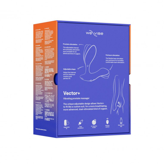 Смарт-вібромасажер простати We-Vibe Vector+ ROYAL BLUE, пульт ДК, регульований кут нахилу Смарт-вібромасажер простати We-Vibe Vector+ ROYAL BLUE, пульт ДК, регульований кут нахилу