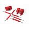 Набір для БДСМ 3 в 1 Feral Feelings BDSM Kit 3 Red, red, наручники, поножі, хрестовина