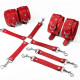 Набір для БДСМ 3 в 1 Feral Feelings BDSM Kit 3 Red, red, наручники, поножі, хрестовина Набір для БДСМ 3 в 1 Feral Feelings BDSM Kit 3 Red, red, наручники, поножі, хрестовина